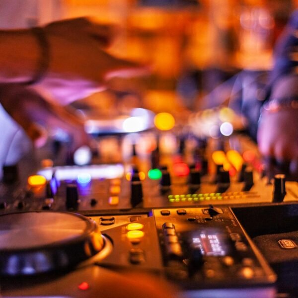 Person Playing Dj Mixer